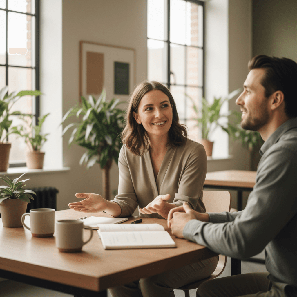 One-on-one coaching session space