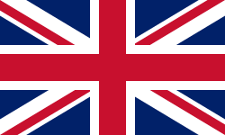 Union Jack flag of the United Kingdom, featuring red, white, and blue intersecting stripes.