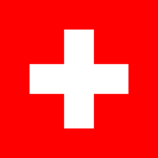 The national flag of Switzerland, a square red field with a centered white cross.
